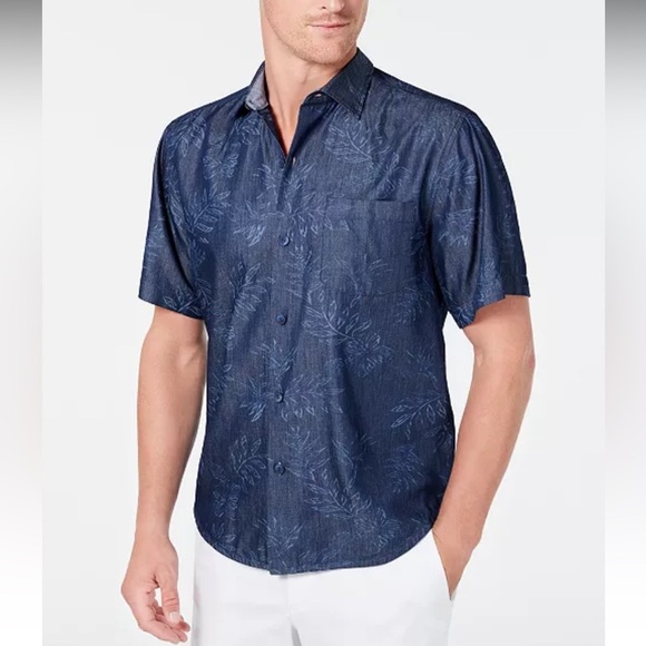 Tommy Bahama Other - MWT Tommy Bahama Blue Casual Button Down Shirt Lightweight Cotton Silk